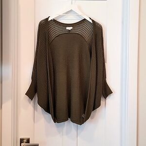 Francesca short sleeve sweater cardigan NWOT